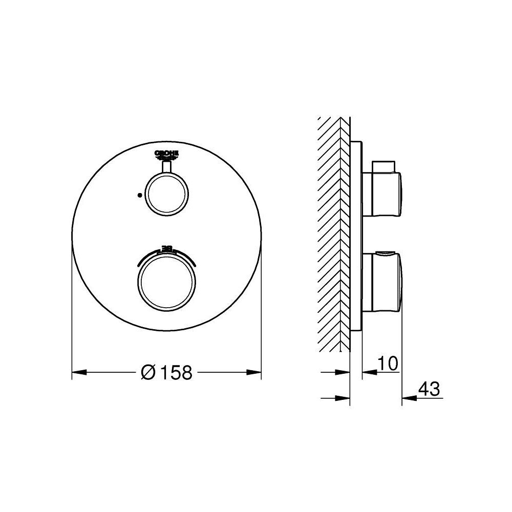 Grohe GROHTHERM termostatinis 1 taško maišytuvas 2