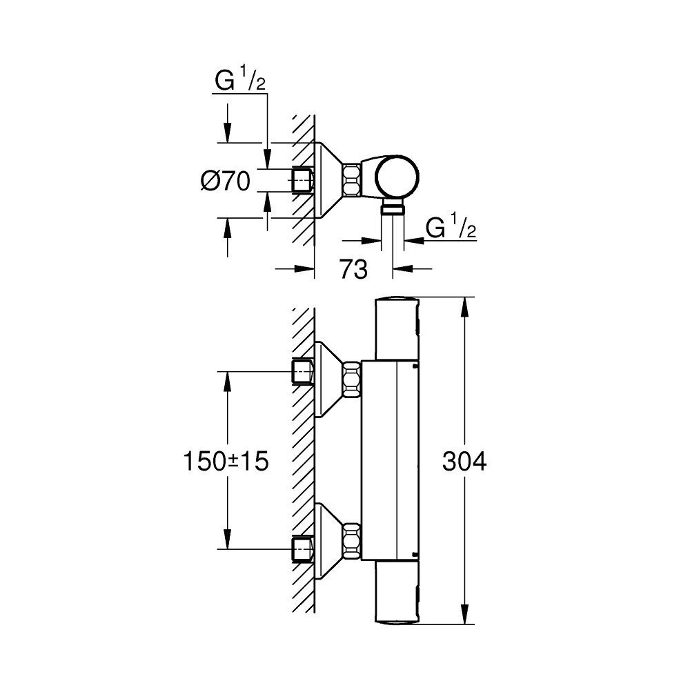 GROHE Precision Start termostatinis dušo maišytuvas 3 GROHE Precision Start termostatinis dušo maišytuvas 3