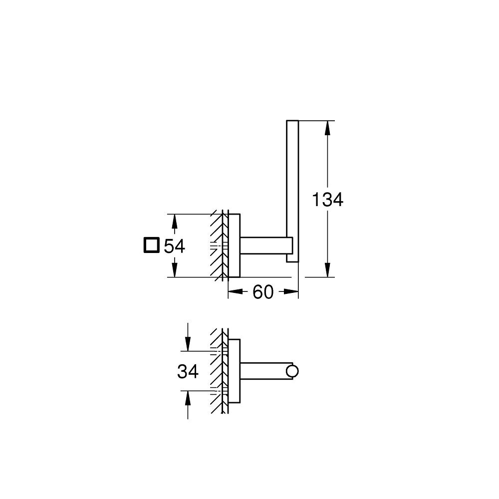 Grohe START CUBE atsarginio tualetinio popieriaus laikiklis 2 Grohe START CUBE atsarginio tualetinio popieriaus laikiklis 2