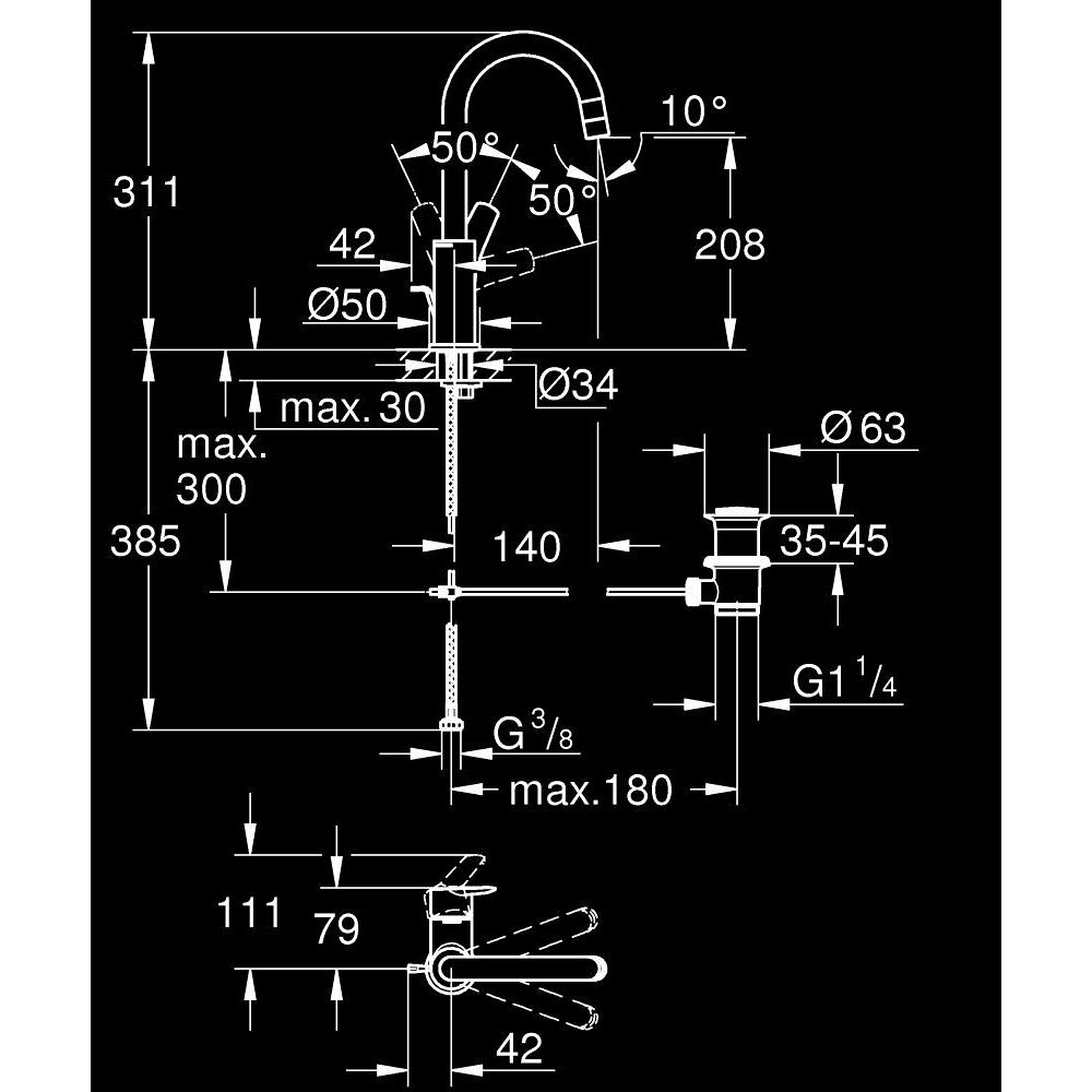 GROHE START praustuvo maišytuvas 4 GROHE START praustuvo maišytuvas 4