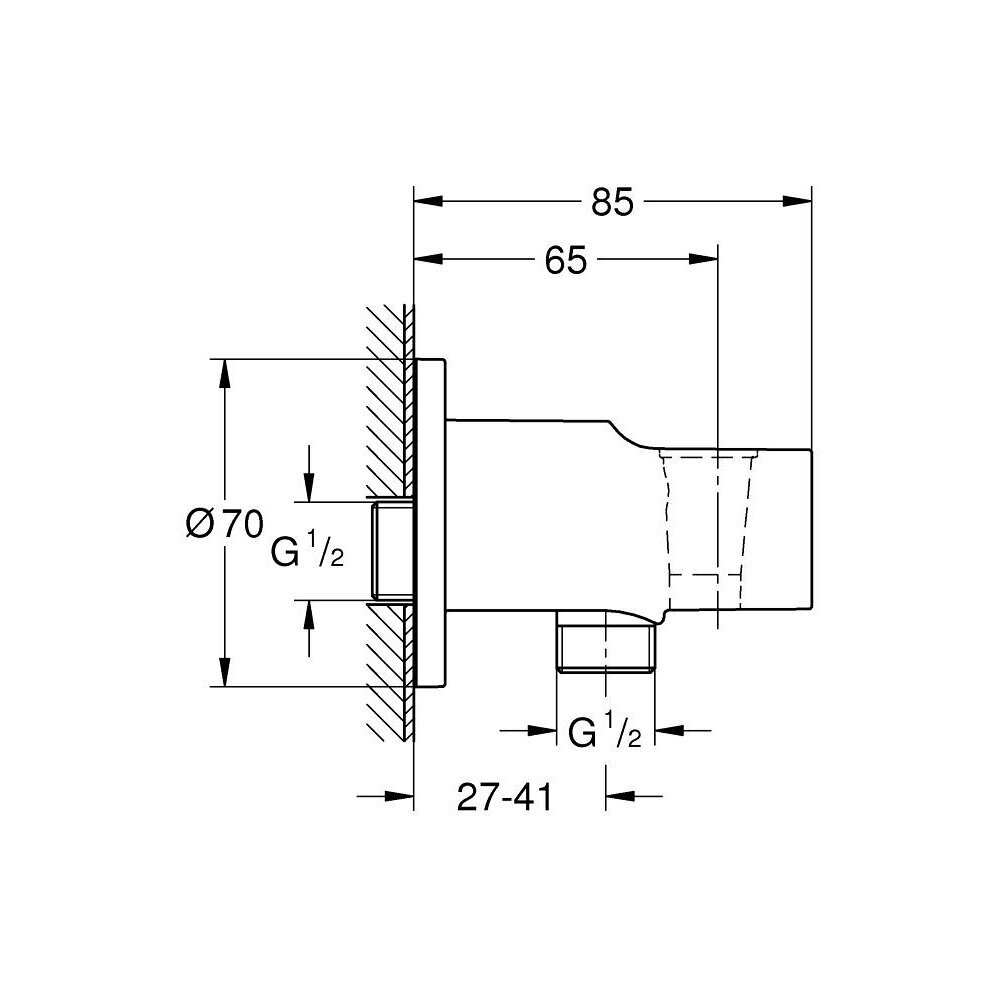 GROHE VITALIO UNIVERSAL sieninis dušo laikiklis 3