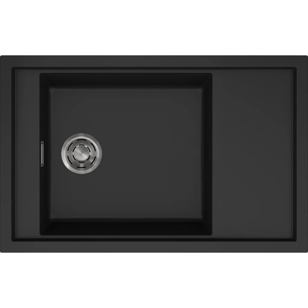 Granitinė plautuvė Elleci SINTESI 305 780x500x217mm, juoda K86 Granitinė plautuvė Elleci SINTESI 305 780x500x217mm, juoda K86