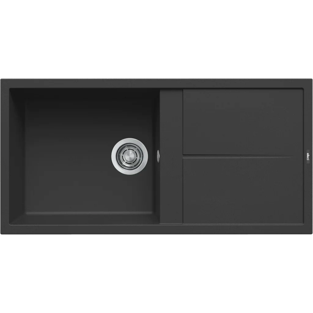 Granitinė plautuvė Elleci UNICO 480, juoda G40