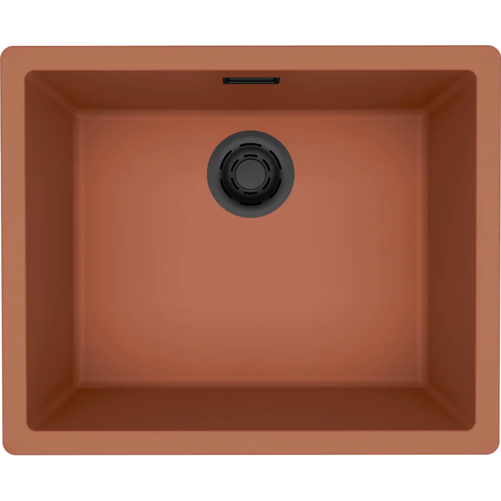Granitinė plautuvė Elleci Zen Elite 105, molio K83, juodas ventilis