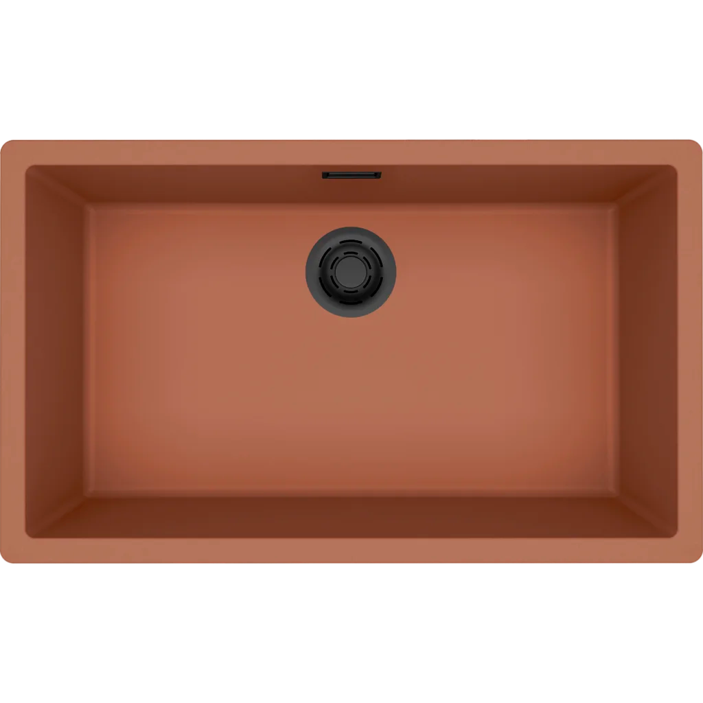 Granitinė plautuvė Elleci Zen Elite 130, molio K83, juodas ventilis Granitinė plautuvė Elleci Zen Elite 130, molio K83, juodas ventilis