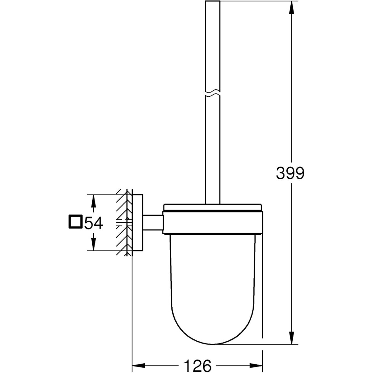 GROHE Start Cube QuickFix WC šepečio komplektas 2