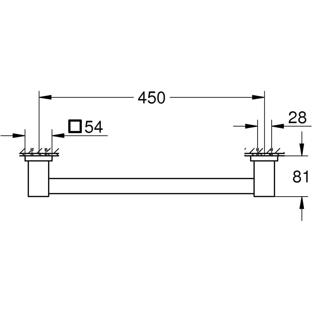 GROHE Start Cube rankenėlė (504mm) 2 GROHE Start Cube rankenėlė (504mm) 2
