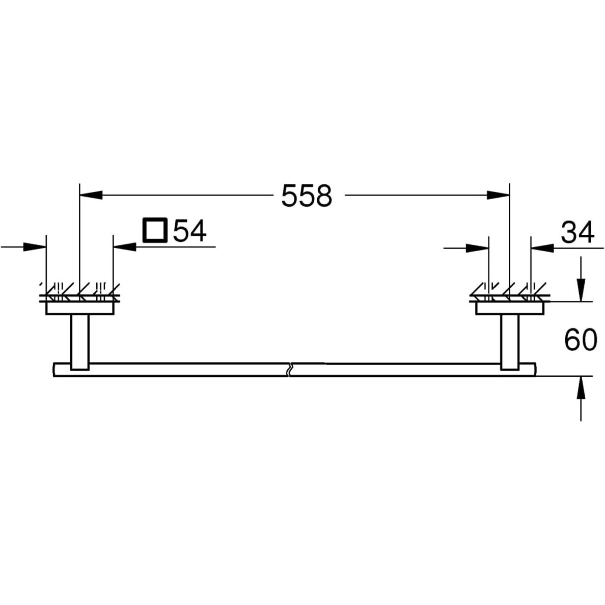 GROHE Start Cube rankšluosčių laikiklis (600mm) 3 GROHE Start Cube rankšluosčių laikiklis (600mm) 3