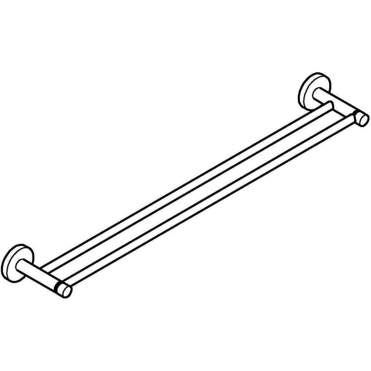 GROHE Start dvigubas rankšluosčių laikiklis (654 mm) 3