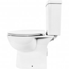 Grohe BauCeramic Rimless pastatomas WC su lėtai nusileidžiančiu dangčiu, baltas
