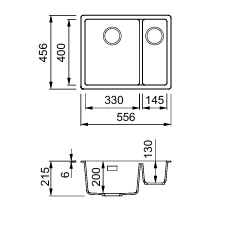 Granitinė plautuvė Elleci Zen Elite 150, balta K96, juodas ventilis 1 Granitinė plautuvė Elleci Zen Elite 150, balta K96, juodas ventilis 1