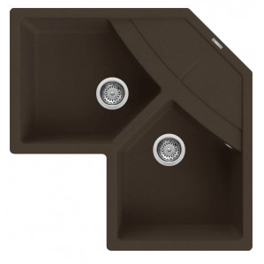 Granitinė kampinė plautuvė Elleci UNICO Corner 830x830x206, ESSPRESO G78 Granitinė kampinė plautuvė Elleci UNICO Corner 830x830x206, ESSPRESO G78