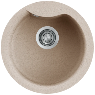 Granitinė plautuvė Elleci EGO ROUND Ø485mm, avižų spalvos G51 Granitinė plautuvė Elleci EGO ROUND Ø485mm, avižų spalvos G51