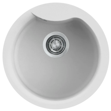 Granitinė plautuvė EGO ROUND Ø485mm, balta G68 Granitinė plautuvė EGO ROUND Ø485mm, balta G68