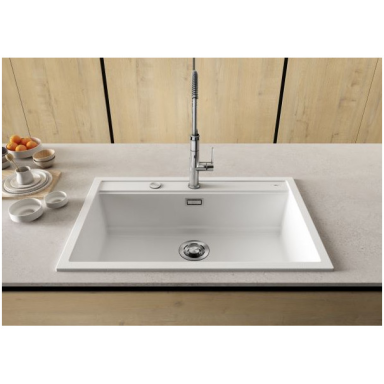 Granitinė plautuvė Elleci BEST 104 51x51cm balta 96 Granitinė plautuvė Elleci BEST 104 51x51cm balta 96