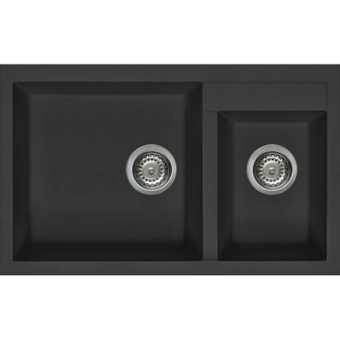 Granitinė plautuvė ELLECI QUADRA 440 815x500x231 , juoda G40 Granitinė plautuvė ELLECI QUADRA 440 815x500x231 , juoda G40