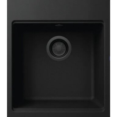 Granitinė plautuvė Elleci Time Black 102, juodas ventilis Granitinė plautuvė Elleci Time Black 102, juodas ventilis
