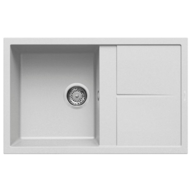 Granitinė plautuvė Elleci UNICO 300 79X50 balta 68 Granitinė plautuvė Elleci UNICO 300 79X50 balta 68