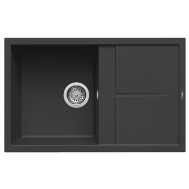 Granitinė plautuvė Elleci UNICO 300 79X50 juoda 40 Granitinė plautuvė Elleci UNICO 300 79X50 juoda 40
