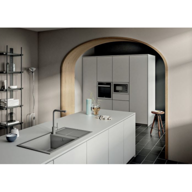 Granitinė plautuvė Elleci UNICO 310 78X50 balta 68