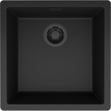 Granitinė plautuvė Elleci Zen Elite 102, juoda K86, juodas ventilis Granitinė plautuvė Elleci Zen Elite 102, juoda K86, juodas ventilis