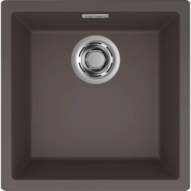 Granitinė plautuvė Elleci Zen Elite 102, ruda K87, juodas ventilis Granitinė plautuvė Elleci Zen Elite 102, ruda K87, juodas ventilis