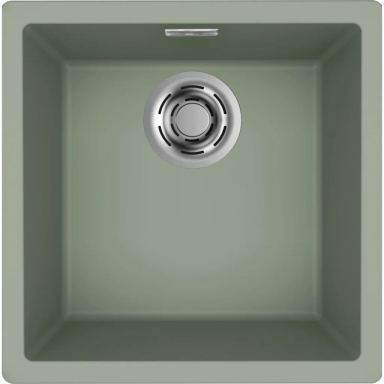 Granitinė plautuvė Elleci Zen Elite 102, žalsva K82, juodas ventilis Granitinė plautuvė Elleci Zen Elite 102, žalsva K82, juodas ventilis