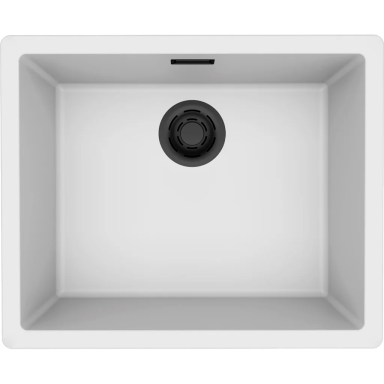 Granitinė plautuvė Elleci Zen Elite 105, balta K96, juodas ventilis Granitinė plautuvė Elleci Zen Elite 105, balta K96, juodas ventilis