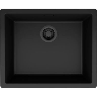 Granitinė plautuvė Elleci Zen Elite 105, juoda K86, juodas ventilis LKZ10586BKM Granitinė plautuvė Elleci Zen Elite 105, juoda K86, juodas ventilis LKZ10586BKM