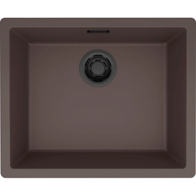 Granitinė plautuvė Elleci Zen Elite 105, ruda K87, juodas ventilis Granitinė plautuvė Elleci Zen Elite 105, ruda K87, juodas ventilis