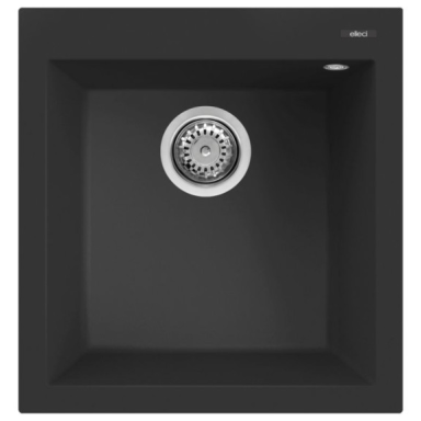 Granitinė plautuvė Elleci QUADRA 102 47.1x50.1 juoda 40