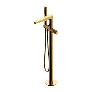 Grindinis braižyto aukso spalvos maišytuvas voniai Omnires Contour CT8033GLB Grindinis braižyto aukso spalvos maišytuvas voniai Omnires Contour CT8033GLB