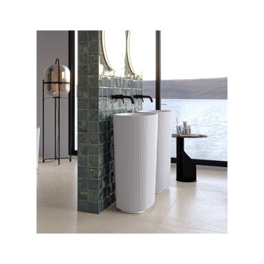 Grindinis praustuvas Olympia Freestanding baltas matinis 550x360