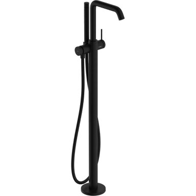 Grindinis vonios maišytuvas su rankiniu dušu Hansgrohe Tecturis S, juoda matinė Grindinis vonios maišytuvas su rankiniu dušu Hansgrohe Tecturis S, juoda matinė
