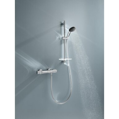 GROHE PRECISION FEEL termostatinis dušo maišytuvas su priedais, chromo spalvos