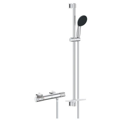 GROHE PRECISION FEEL termostatinis dušo maišytuvas su priedais, chromo spalvos