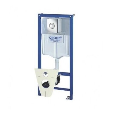 Grohe Rapid SL WC rėmas 3/6 ltr.; 1,13m (4 in 1) klavišas Nova Cosmopolitan, tvirtinimai, izoliacinė tarpinė