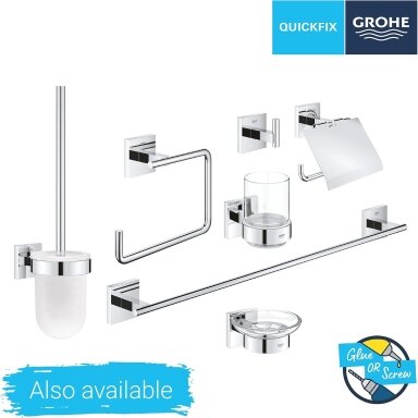GROHE Start Cube QuickFix City 3-in-1 WC aksesuarų rinkinys GROHE Start Cube QuickFix City 3-in-1 WC aksesuarų rinkinys