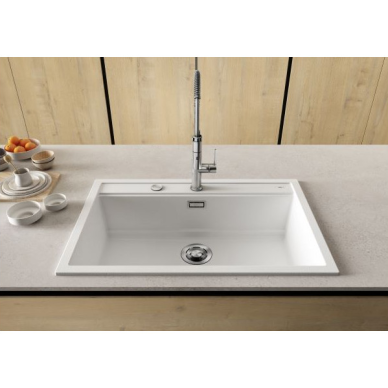 Granitinė plautuvė Elleci BEST 105 57x51cm balta 96 1