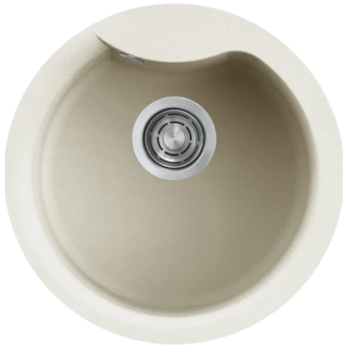 Granitinė plautuvė Elleci EGO ROUND Ø485mm, antikinė balta G62