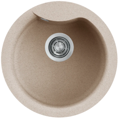 Granitinė plautuvė Elleci EGO ROUND Ø485mm, avižų spalvos G51
