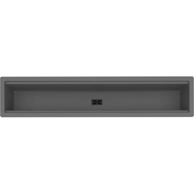 Granitinė plautuvė Elleci DIALOGO C86, 860x180x165, pilka, K99, juodas ventilis