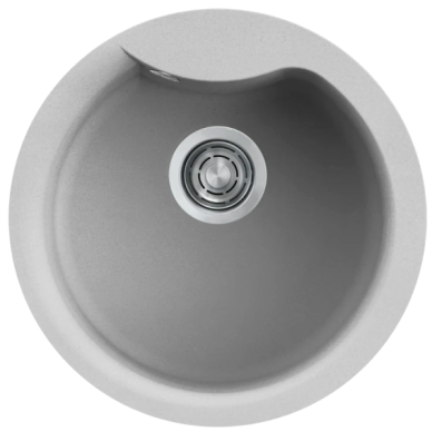 Granitinė plautuvė Elleci EGO ROUND Ø485mm, šviesiai pilka M79