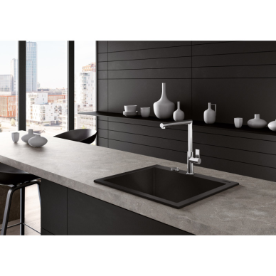 Granitinė plautuvė Elleci QUADRA 105 57x50 juoda 40 1 Granitinė plautuvė Elleci QUADRA 105 57x50 juoda 40 1