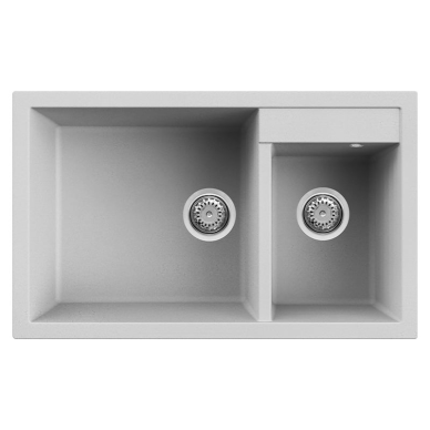 Granitinė plautuvė ELLECI QUADRA 440 815x500x231 , šviesiai pilka M79