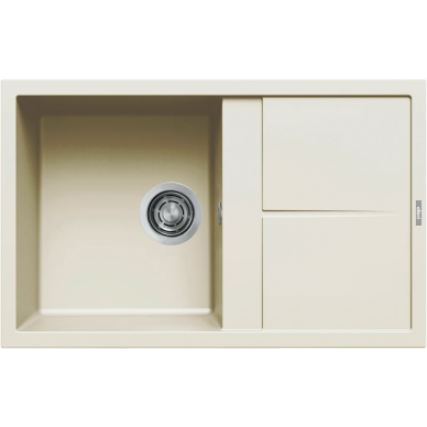 Granitinė plautuvė Elleci UNICO 300 79X50, antikinė balta G62 Granitinė plautuvė Elleci UNICO 300 79X50, antikinė balta G62