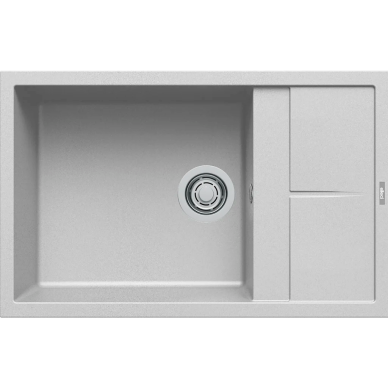 Granitinė plautuvė Elleci UNICO 310 78X50, šviesiai pilka M79 Granitinė plautuvė Elleci UNICO 310 78X50, šviesiai pilka M79