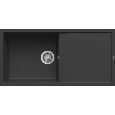 Granitinė plautuvė Elleci UNICO 480, juoda G40 Granitinė plautuvė Elleci UNICO 480, juoda G40