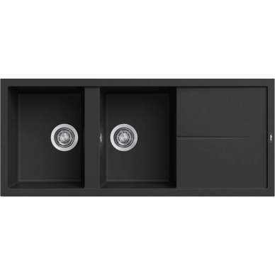 Granitinė plautuvė Elleci UNICO 500, juoda G40 Granitinė plautuvė Elleci UNICO 500, juoda G40