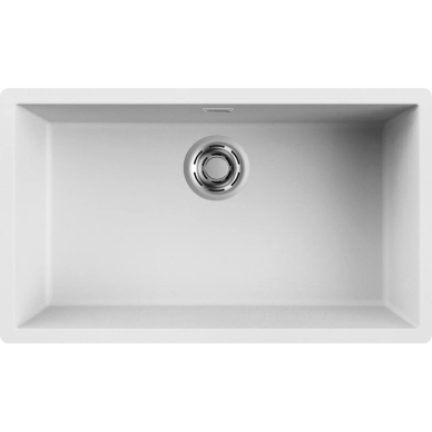 Granitinė plautuvė Elleci Zen 130, balta K96 Granitinė plautuvė Elleci Zen 130, balta K96